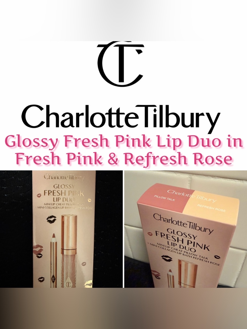 Charlotte Tilbury - Glossy Fresh Pink Lip Duo in Fresh Pink & Refresh Rose